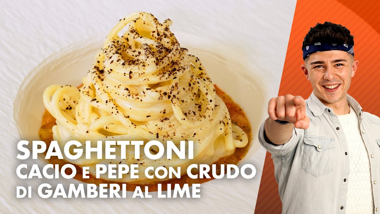 Un'irresistibile ricetta: Spaghettoni cacio e pepe con gamberi al lime! Clicca subito!