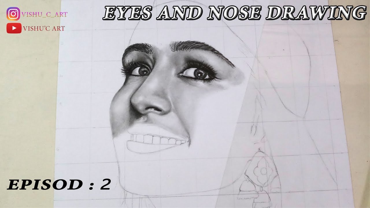 How To Draw Eyes and nose | Face Drawing Tutorial - EPISODE 2