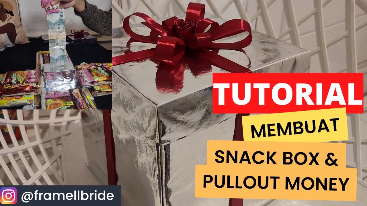 Cara membuat Explosion box | snack box tarik uang kado kekinian  ulang tahun anak #tutorial #diy