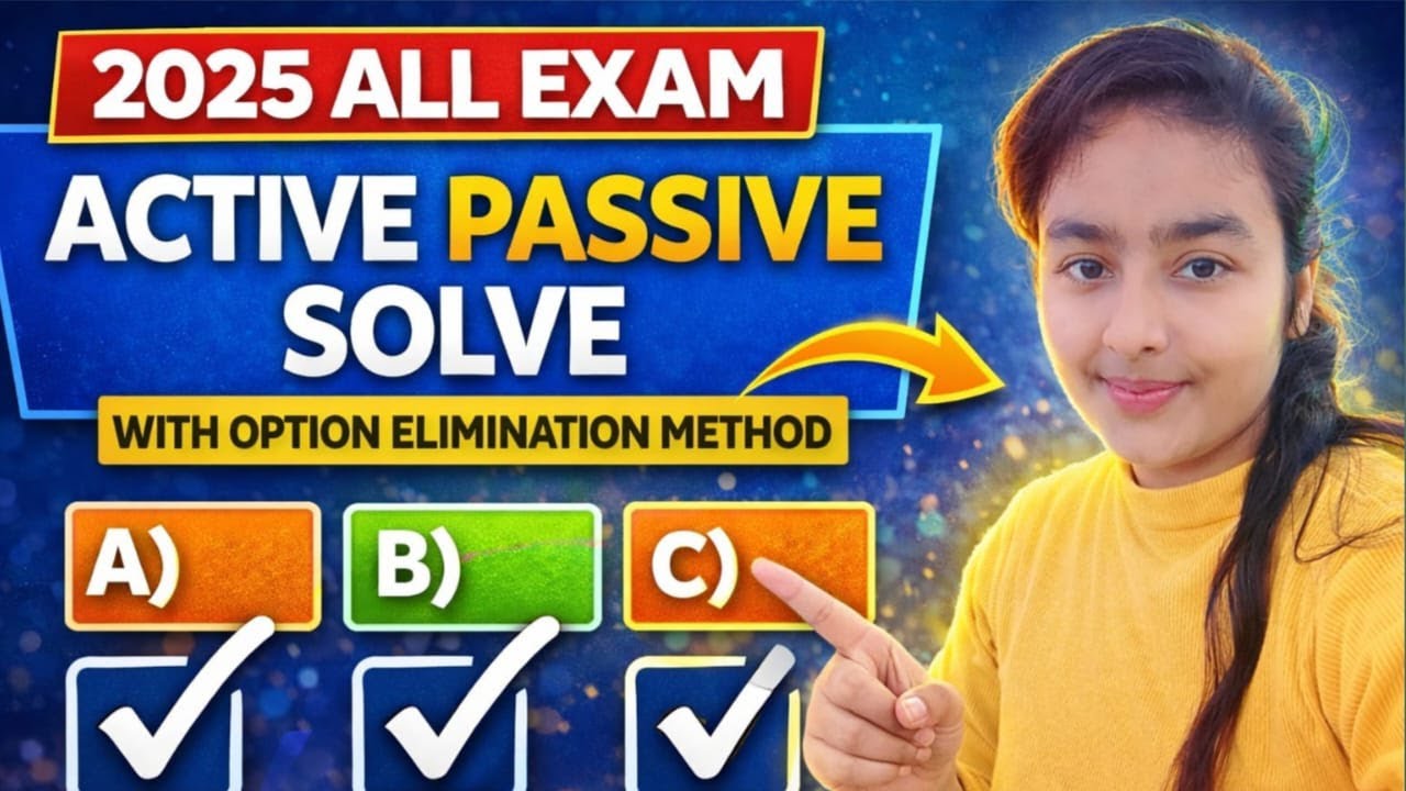 Active & Passive Voice | SSC 2025 Complete Practice | Option Elimination Trick