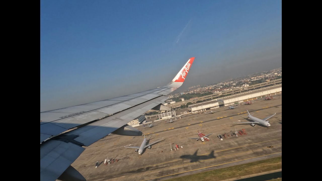 [4K] Take off from Don Mueang International Airport(DMK), Bangkok, Thailand, AirAsia Flight FD3416