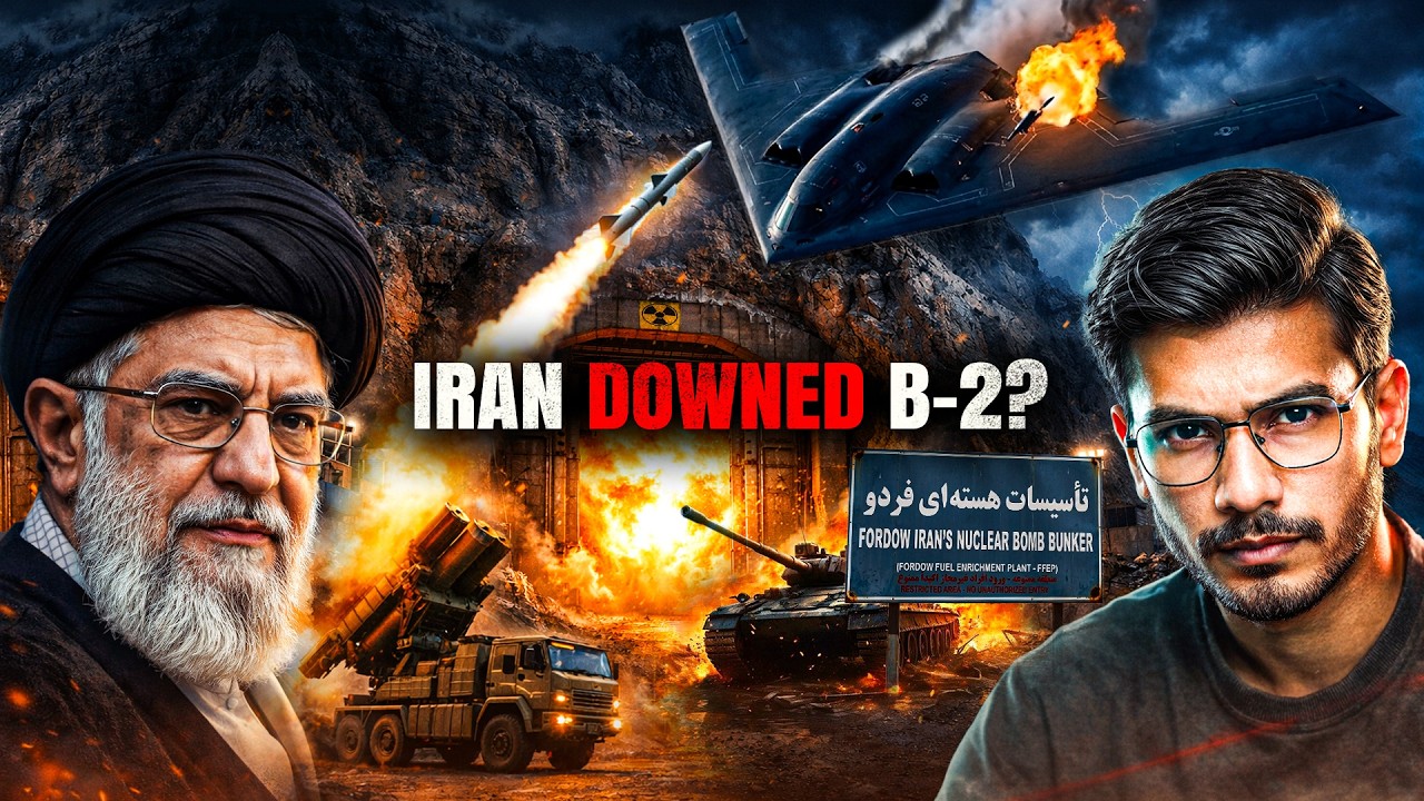 B-2 Stealth Bomber vs Iran 😱 | America’s Secret Aircraft Shot Down? Full Story in Telugu