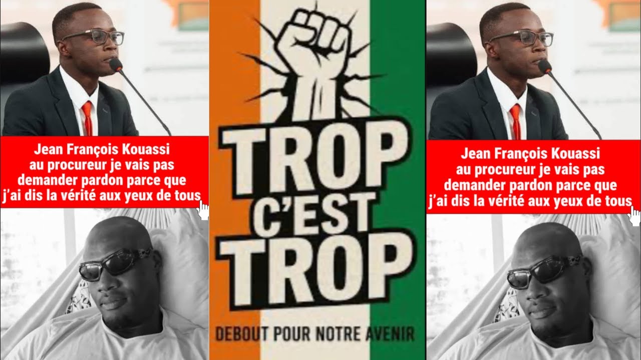 Jean-François Kouassi lâche tout au procureur Je ne demanderai pas pardon j’ai dit la vérité #humor