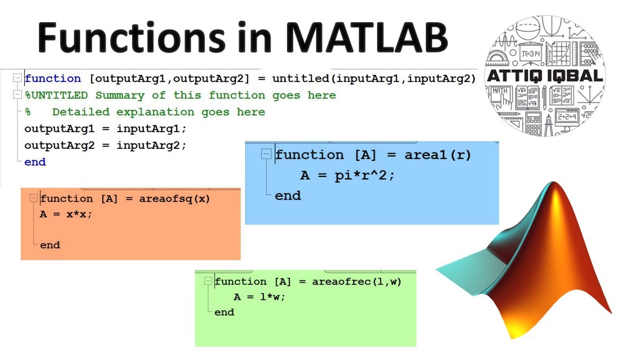 How to create Function file in MATLAB