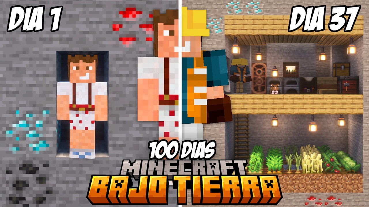 100 DÍAS BAJO TIERRA EN MINECRAFT | EP1