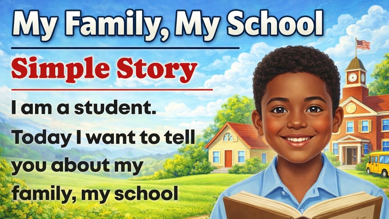 My Family & My School | Easy English Story for Beginners