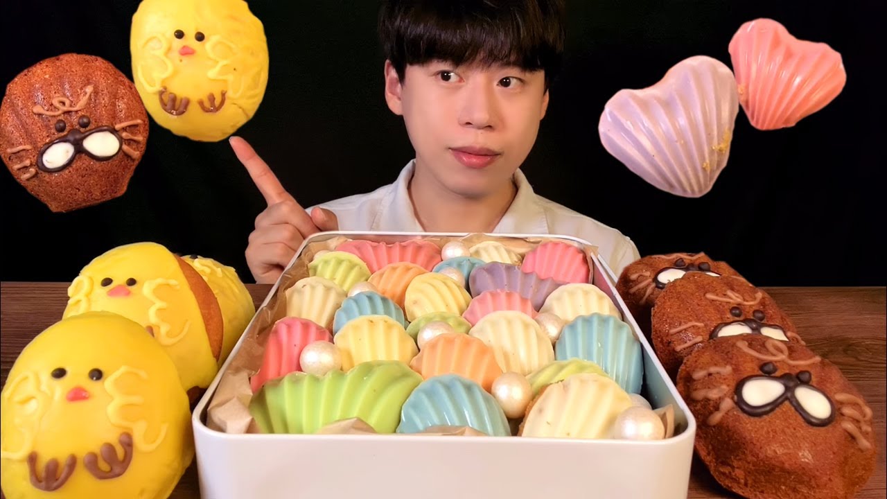 SUB)언니가 숨겨놓은 과자상자 먹방 ASMR 알록달록 마들렌 파티~ MADELEINE MUKBANG