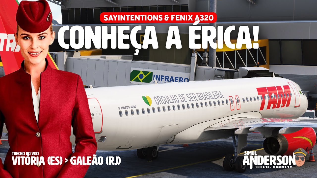 😍 Comissária Érica DANDO SHOW no voo Vitória Galeão, pela Latam Brasil