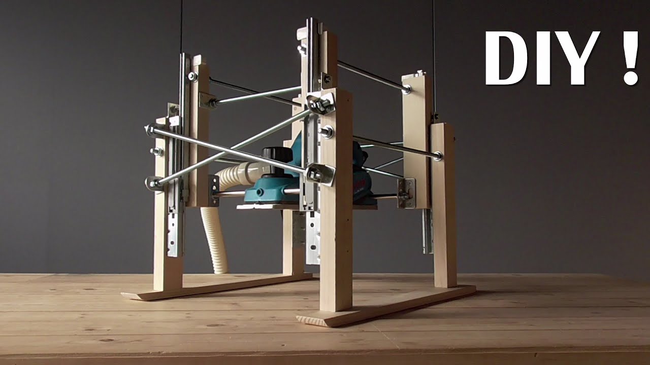 DIY !  電動カンナ簡単に平面を出す治具！