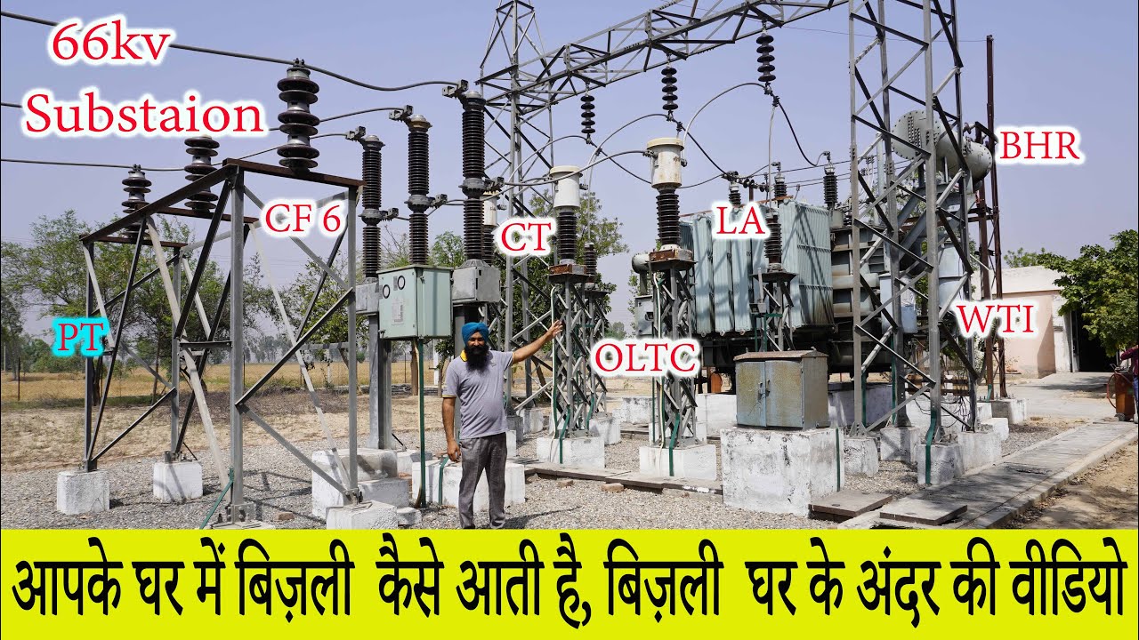 How Do Substations Work? 66 kva substation के अंदर क्या होता है| sf6,ct,pt,wti,la,battery bank