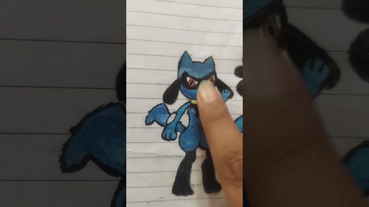 riolu evolve lucario drawing.. #shorts #drawing #pokemon #viral #hanuman #trending #mrbeast #shriram