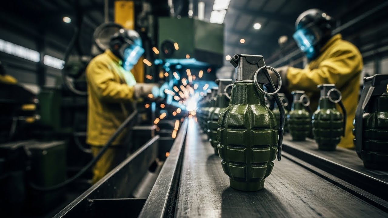 Inside the Grenade Factory: From Metal Cast to Battlefield Detonator (Full Process)