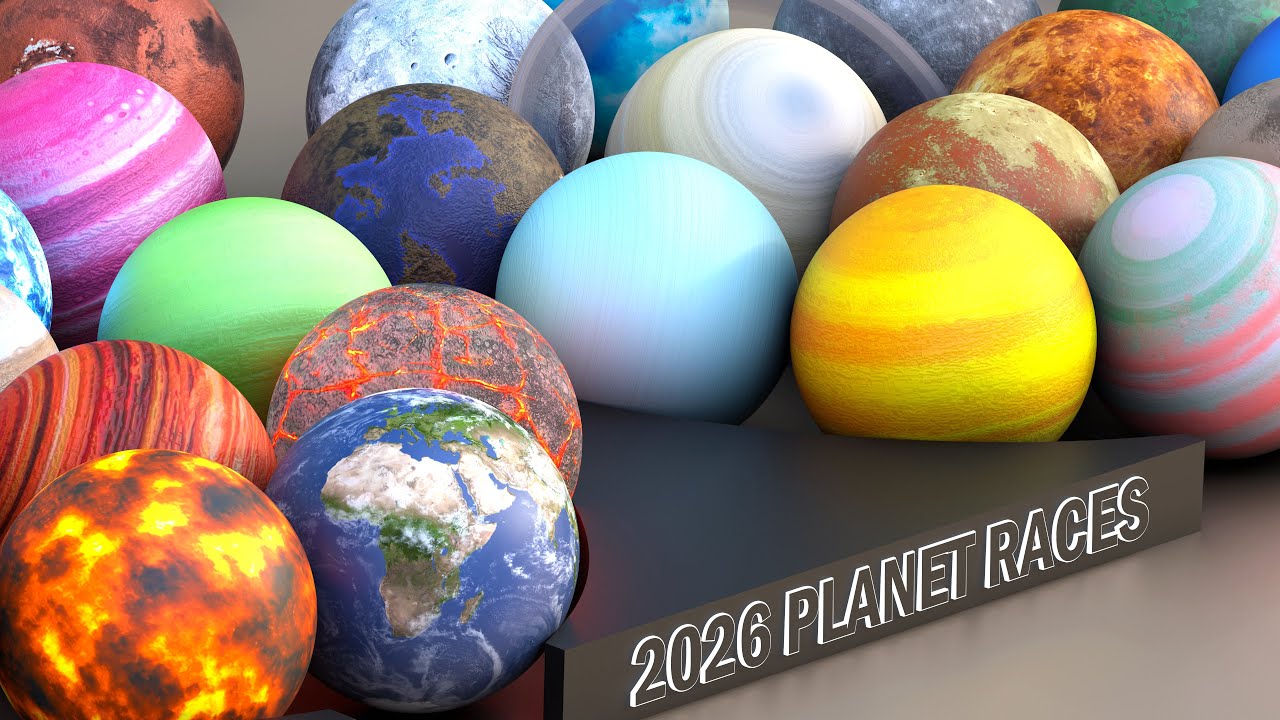Planets Marble Race Compilation