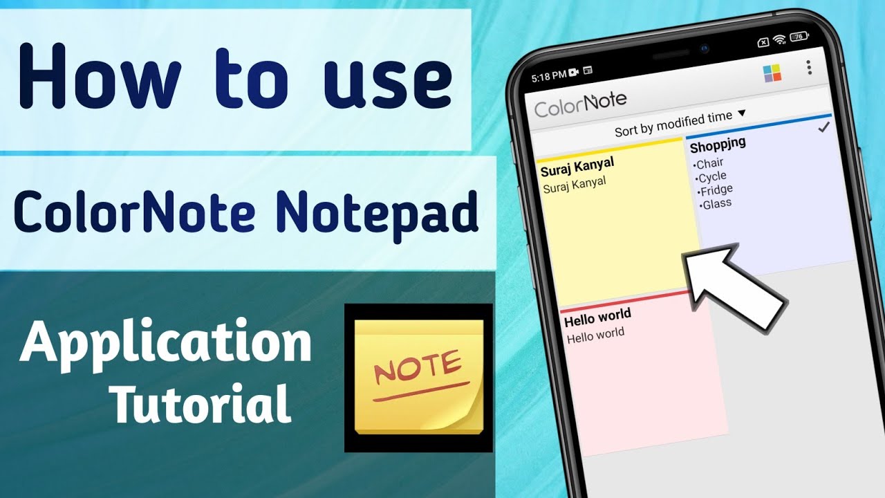 How to use ColorNote Notepad Notes To Do App