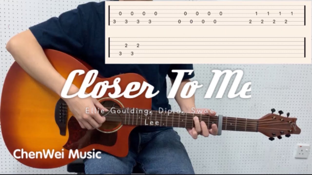 Close To Me Guitar Tutorial-Easy Guitar Lesson With TAB-Ellie Goulding,Diplo,Swae Lee