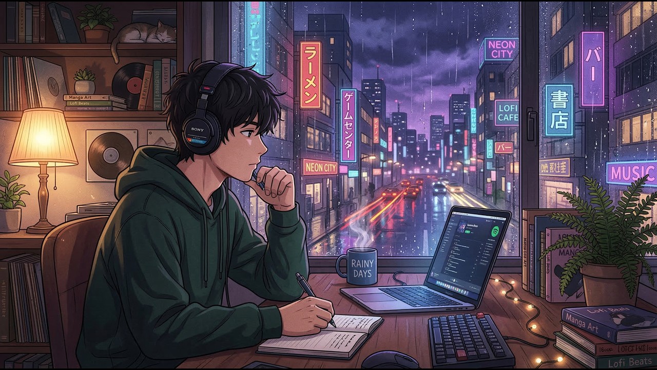 Rainy City Lofi 🌧️ Chill Beats for Study & Night Relax