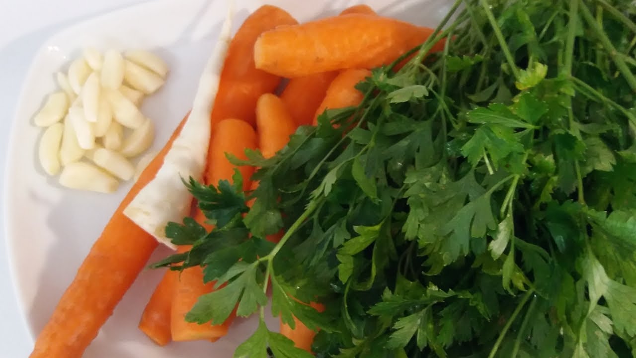 KAKO PRIPREMITI SVJEŽU MRKVU, PERŠUN I BIJELI LUK ZA ZIMU   Jednostavna_kuhinja