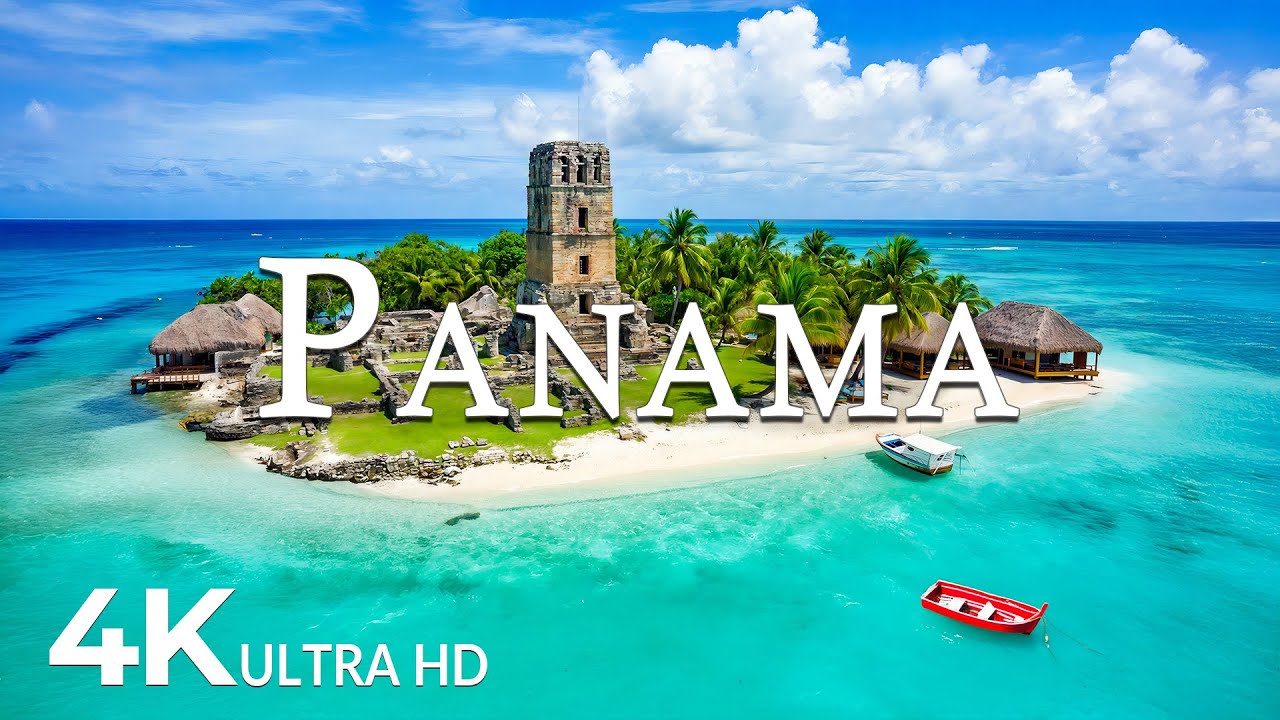 FLYING OVER PANAMA (4K UHD) - Soothing Music Along With Beautiful Nature Video - 4K Video UHD #2