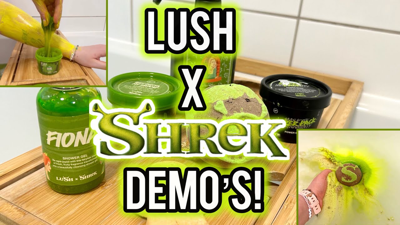 Let’s Have A Shrek Swamp Bath Together! Demo Of All The Lush x Shrek Collab Products!
