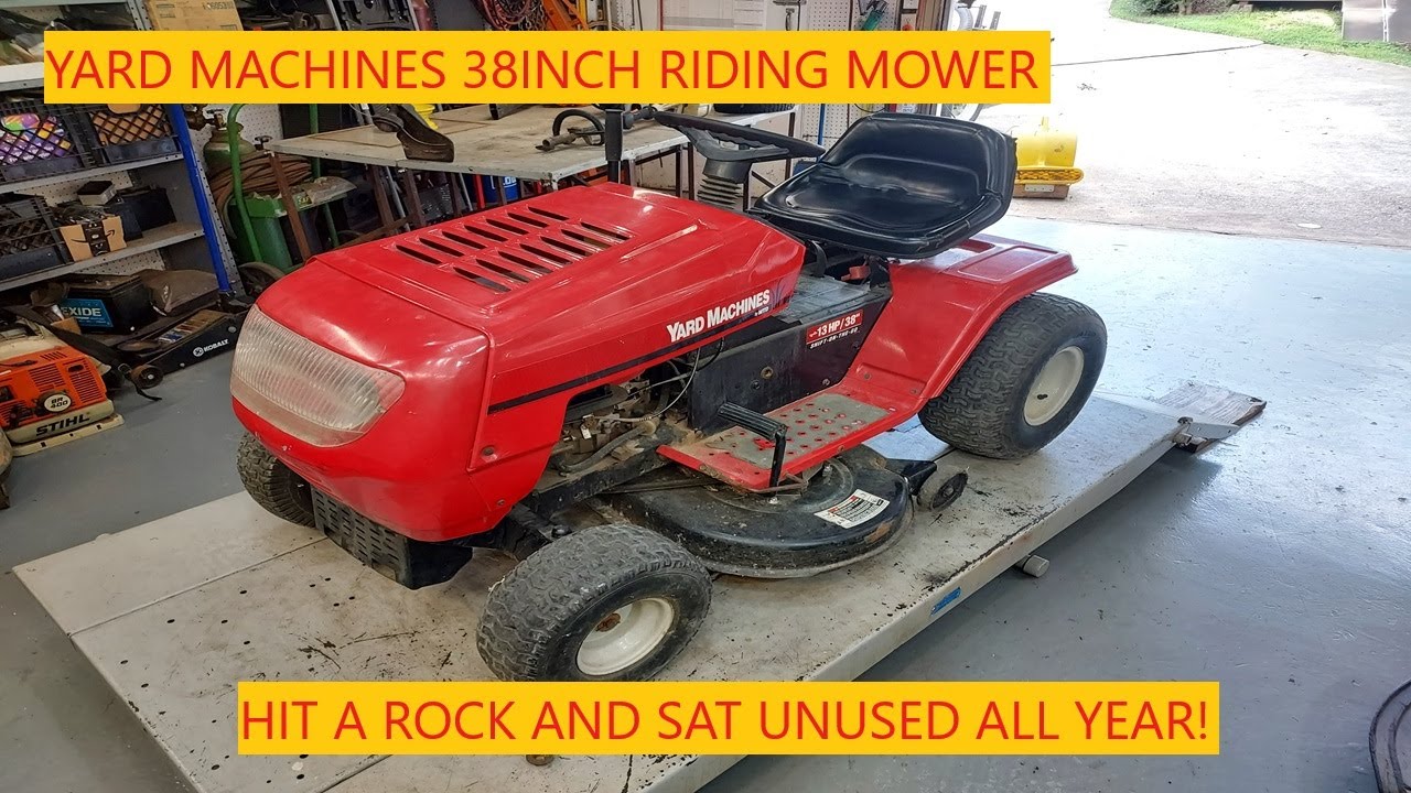 Yard Machines 38 Inch Riding Mower | Hit A Rock And Sat Unused!