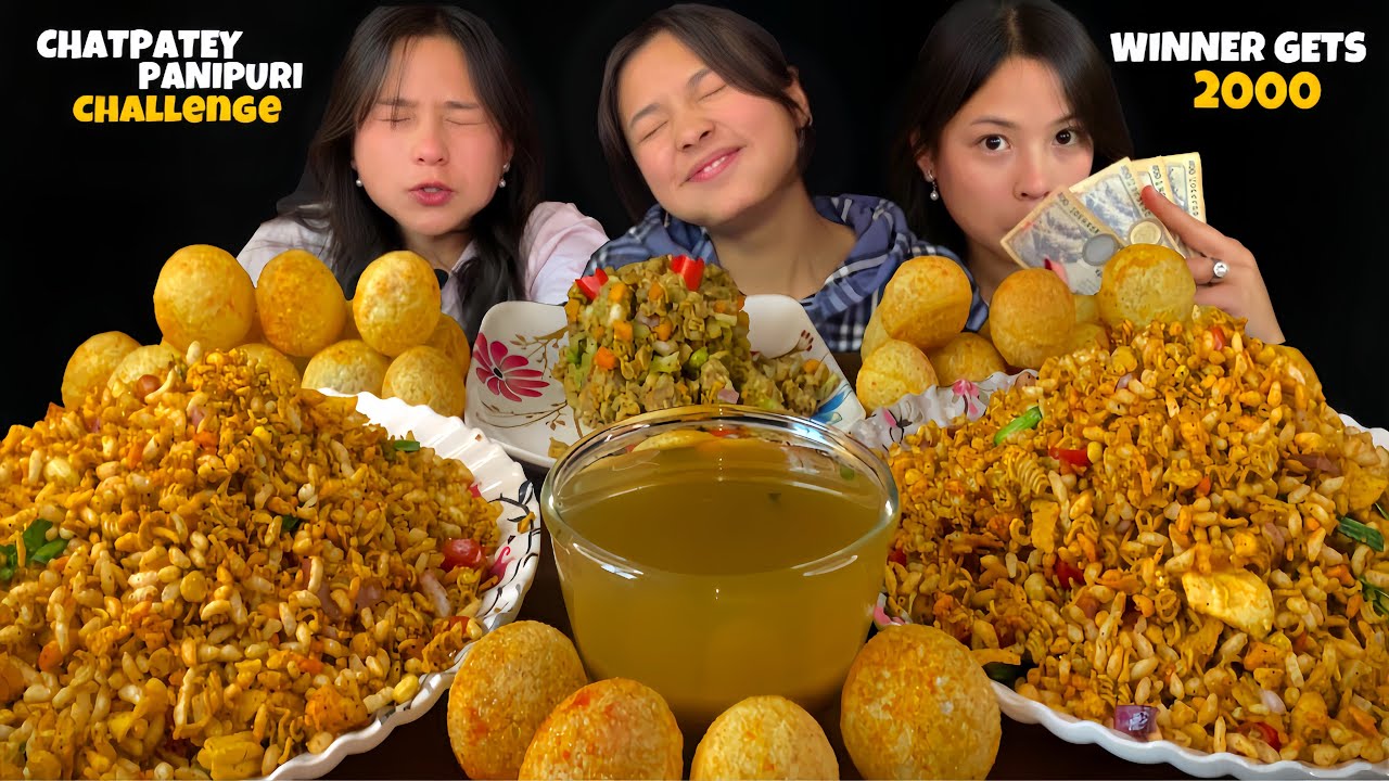 EATING WORLD SPICIEST PANIPURI & CHATPATEY CHALLENGE🥵WINNER GETS 2000 CASH😱| FUNNY MUKBANG😂|