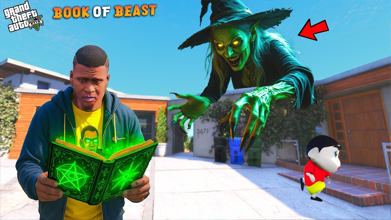 Franklin and Shinchan Found BOOK OF BEAST In GTA 5 | Paradox FTW