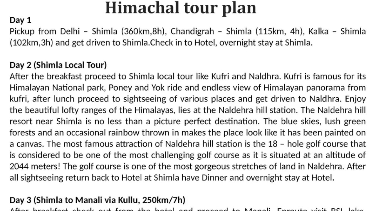 best himachal tour packages
