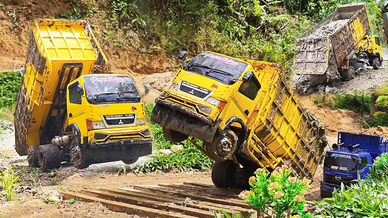 TRUK OLENG Hino 500 Tronton Truk CANTER TRONTON Duel SENGIT Truk OFROAD Hino TERGULING Rc Handmade
