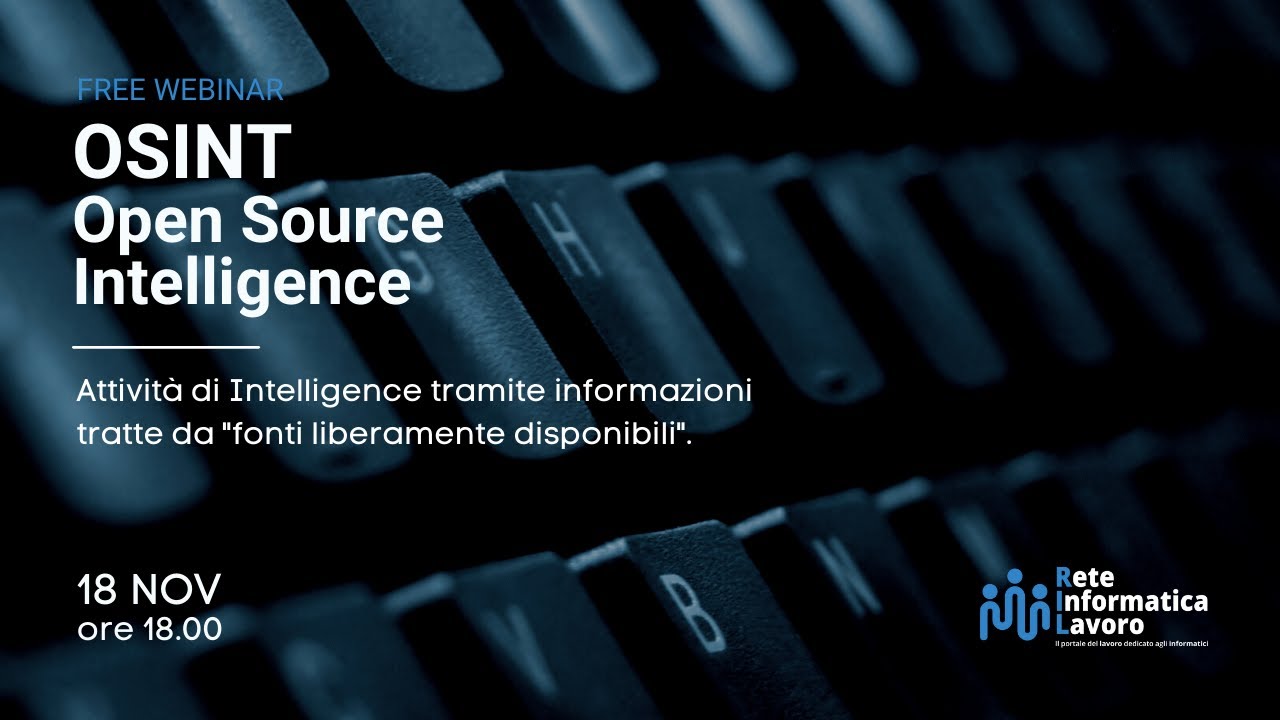 Webinar - OSINT - Open Source Intelligence