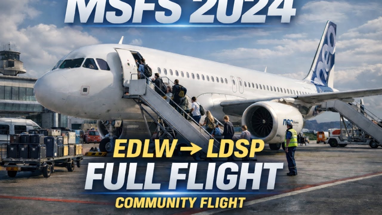 [VATSIM] [REAL PROCEDURE] | EDLW ➝ LDSP | A320 | VATSIM | MSFS 2024