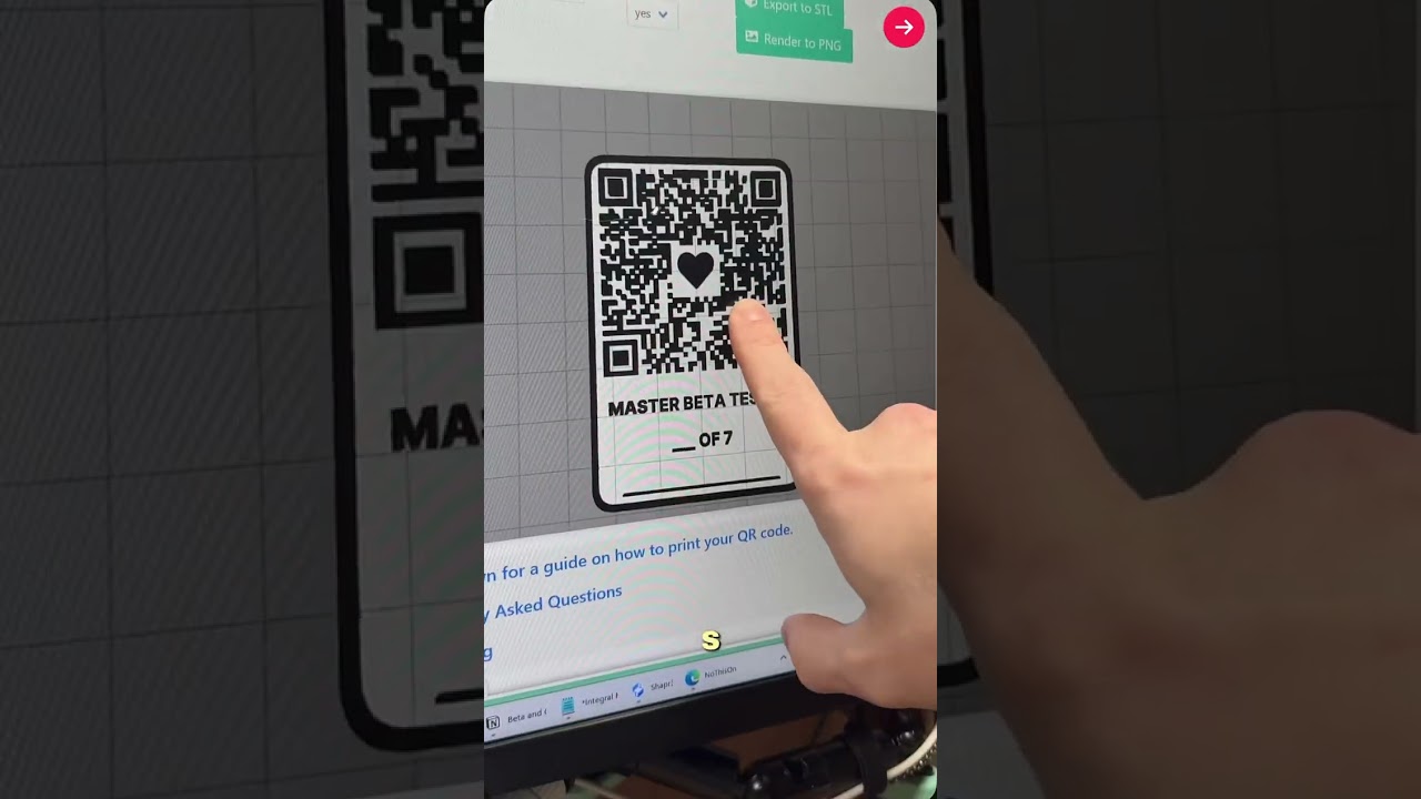 Bake QR codes into your 3D prints