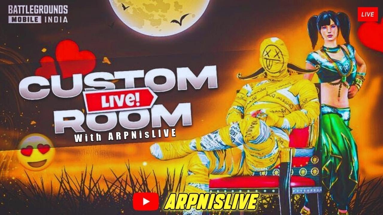 BGMI : ARPNisLIVE Unlimited Custom Rooms Daily 9 PM