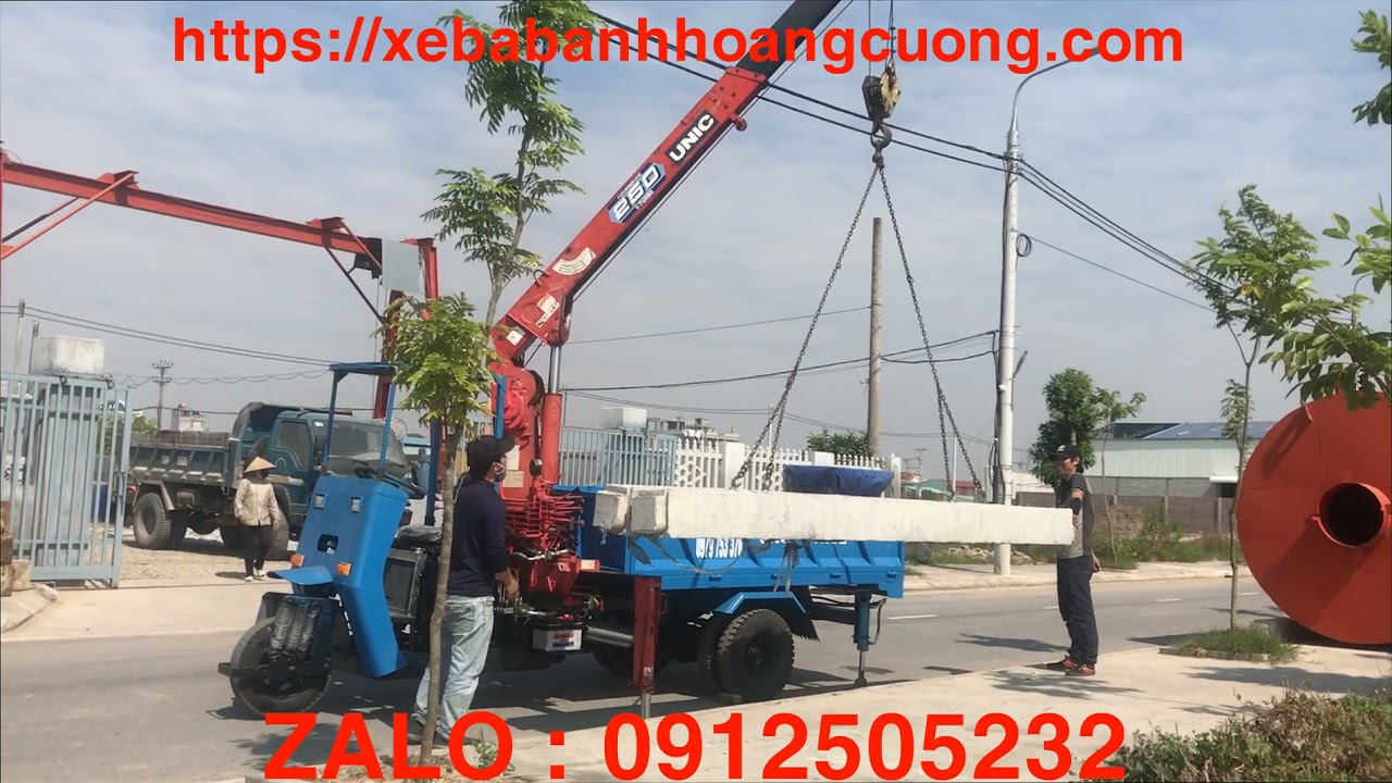 XE BA BÁNH GẮN CẨU UNIC 250 - XE BA BÁNH MÁY DẦU GẮN CẨU 3 ĐỐT