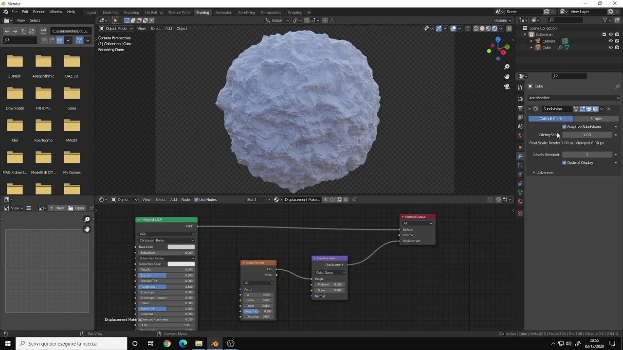 Tips & Tricks for Blender 2.9 | Enable the Adaptive Subdivision modifier