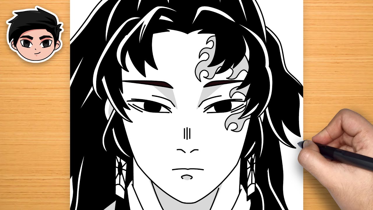 Easy Anime Drawing | How to Draw Yoriichi from Demon Slayer Step-by-Step