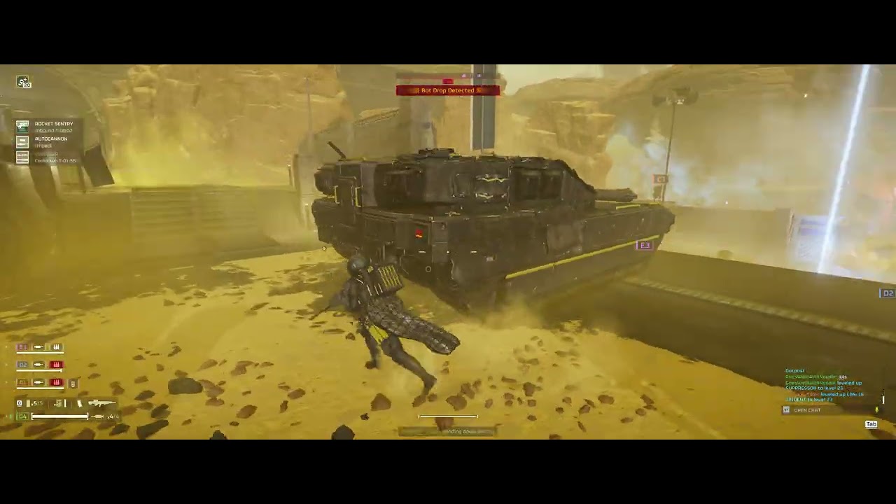 bastion tank on wall defense - HELLDIVERS 2 (No commentary)