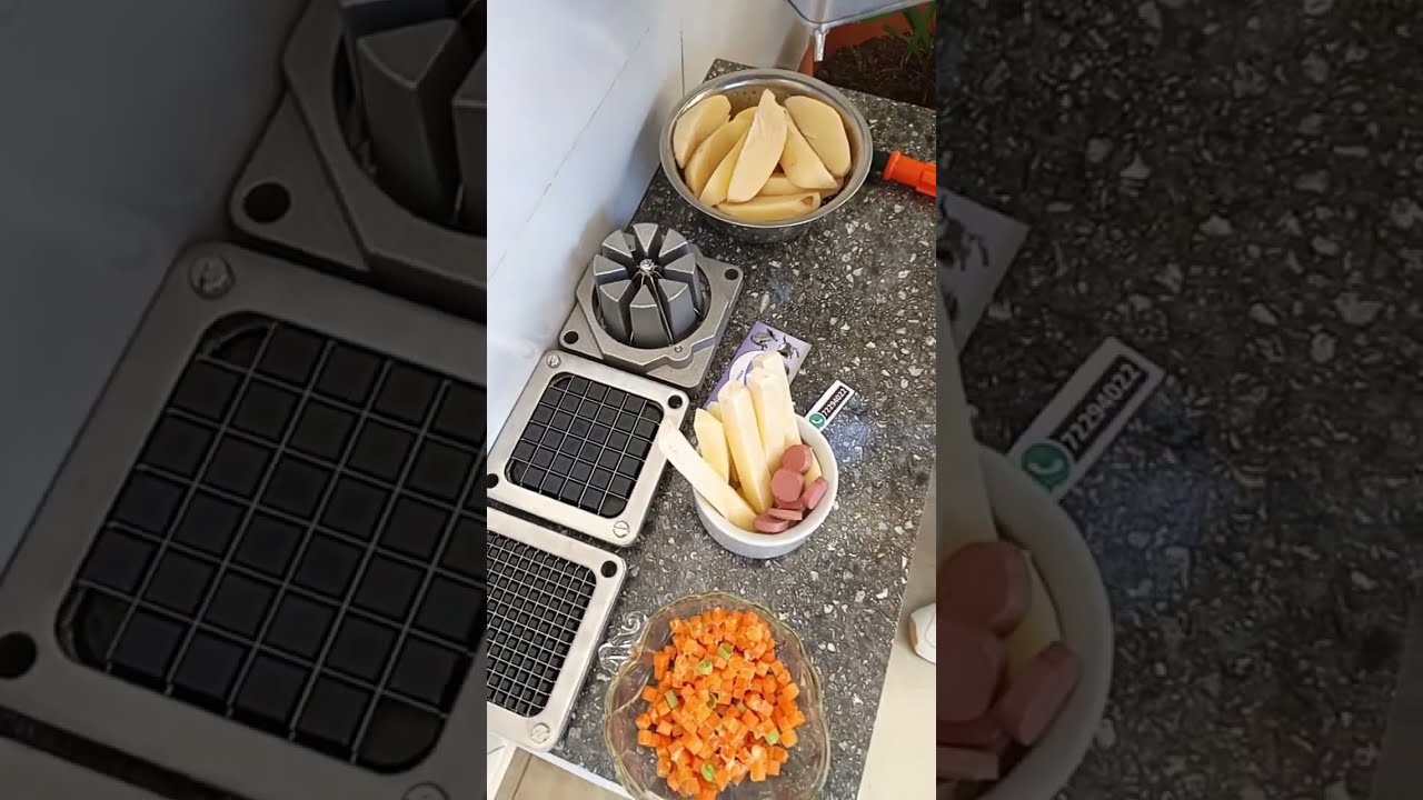 🍟papas en Gajos y Salchipapas usando la picadora profesional en vivo🔴