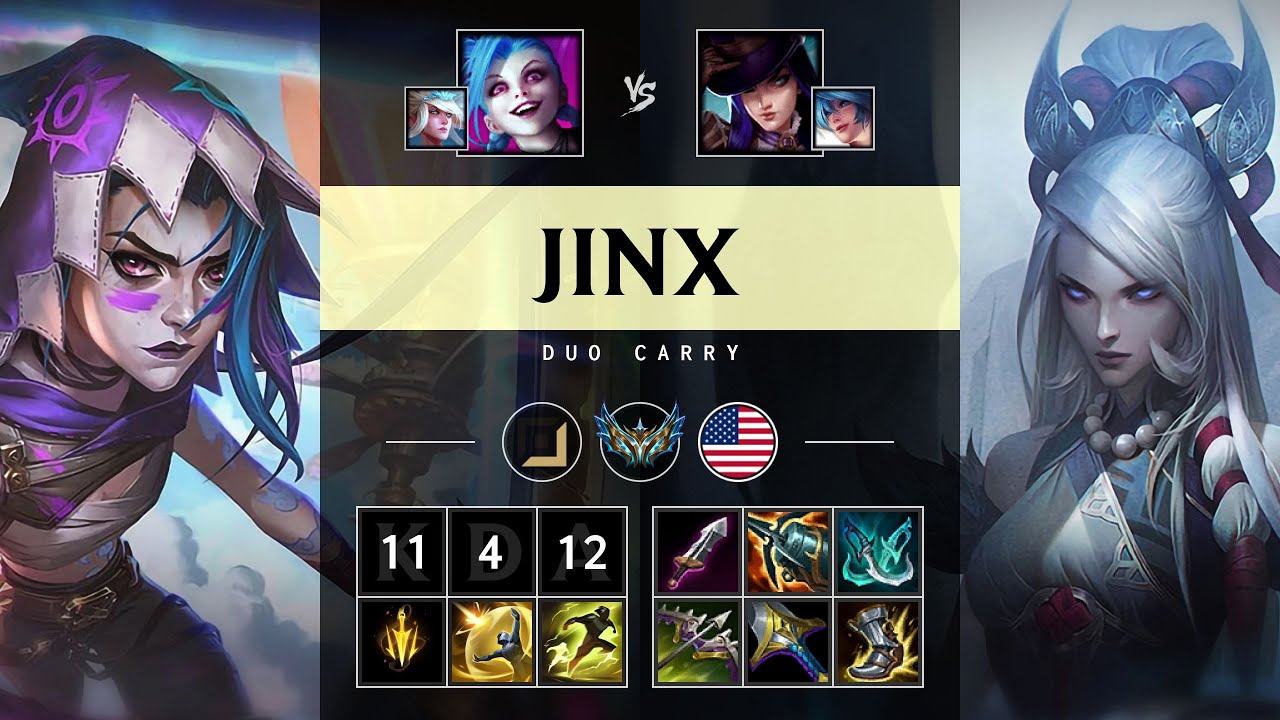 Jinx ADC vs Caitlyn - NA Challenger Patch 25.21