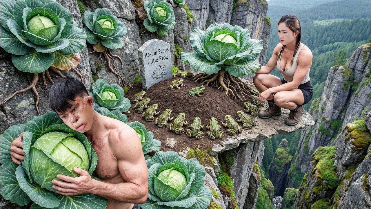 Brave Boy Risks His Life Harvesting Million dollar Mutant Cabbage on Cliff - Rest in Peace, Frog