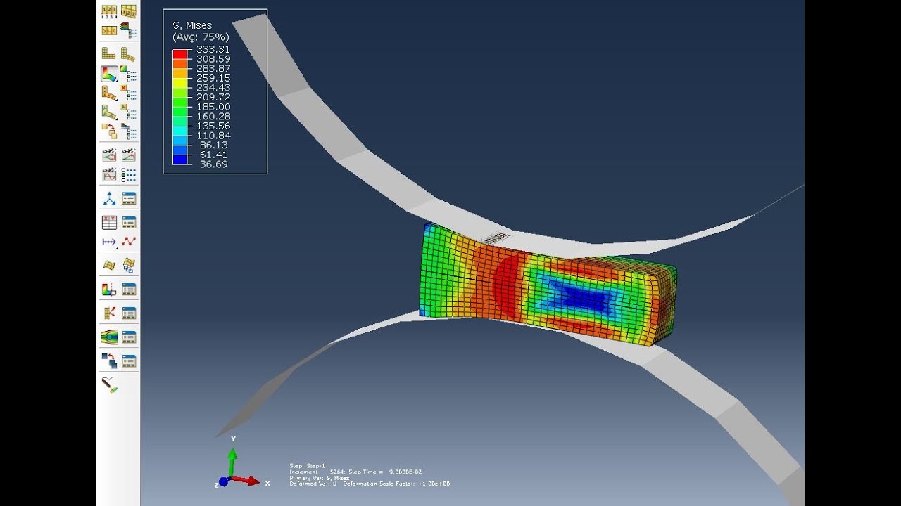 Rolling of Thick Plate - Tutorial - AbaqusCAE Explicit - Quarter Symm. FE Model