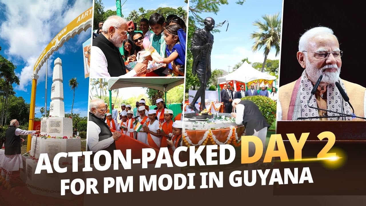 Highlights from Day 2 of PM Modi's eventful Guyana visit