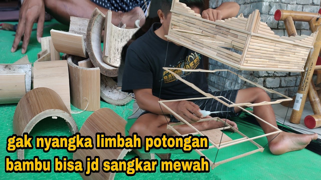 manfaatkan LIMBAH Potongan BAMBU jadi Sangkar MEWAH😱 cukup dg alat Tradisional 👍