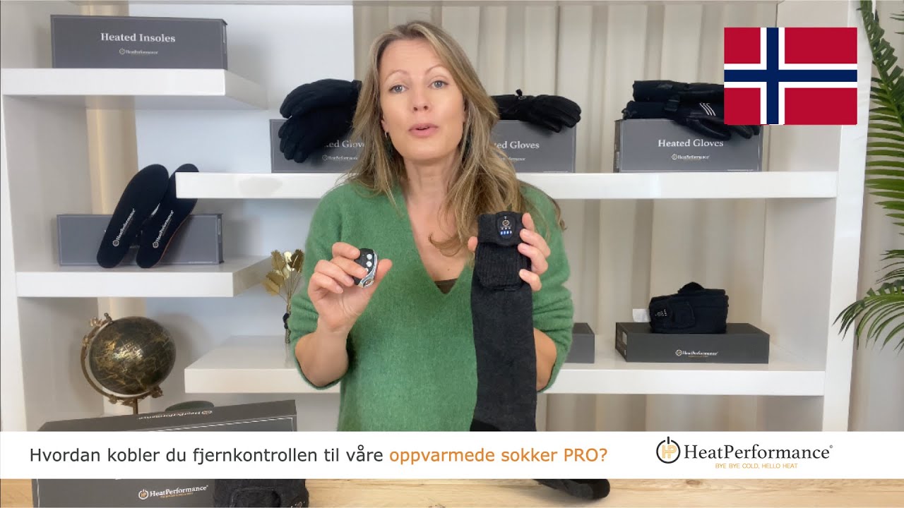 Hvordan kobler du fjernkontrollen sammen med våre oppvarmede sokker PRO?