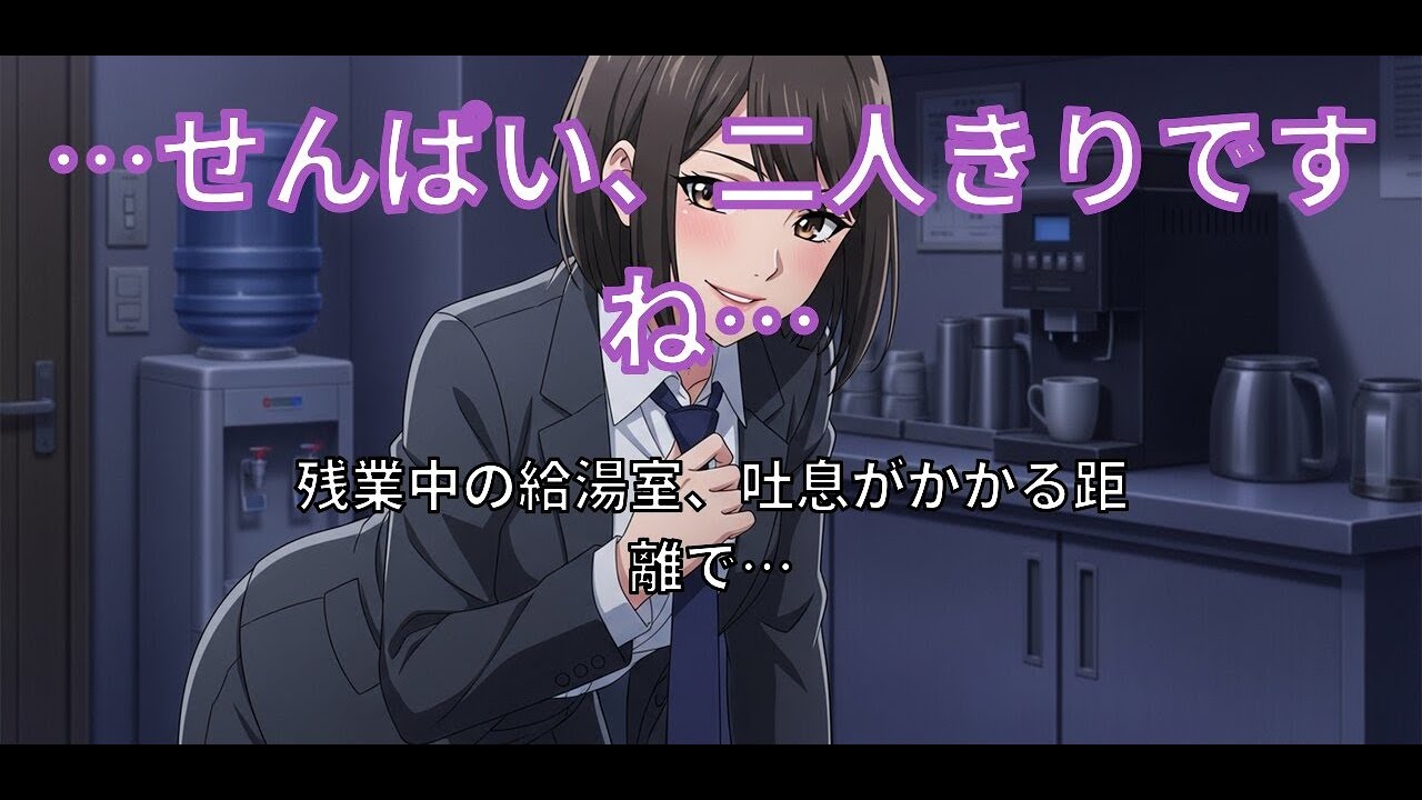 【女性ボイス/ASMR】「先輩のせいですよ…？」残業中の給湯室、無防備な小悪魔後輩が耳元で囁く…。二人きりのちょっとイケナイ秘密のオフィスラブ【睡眠導入/癒し】