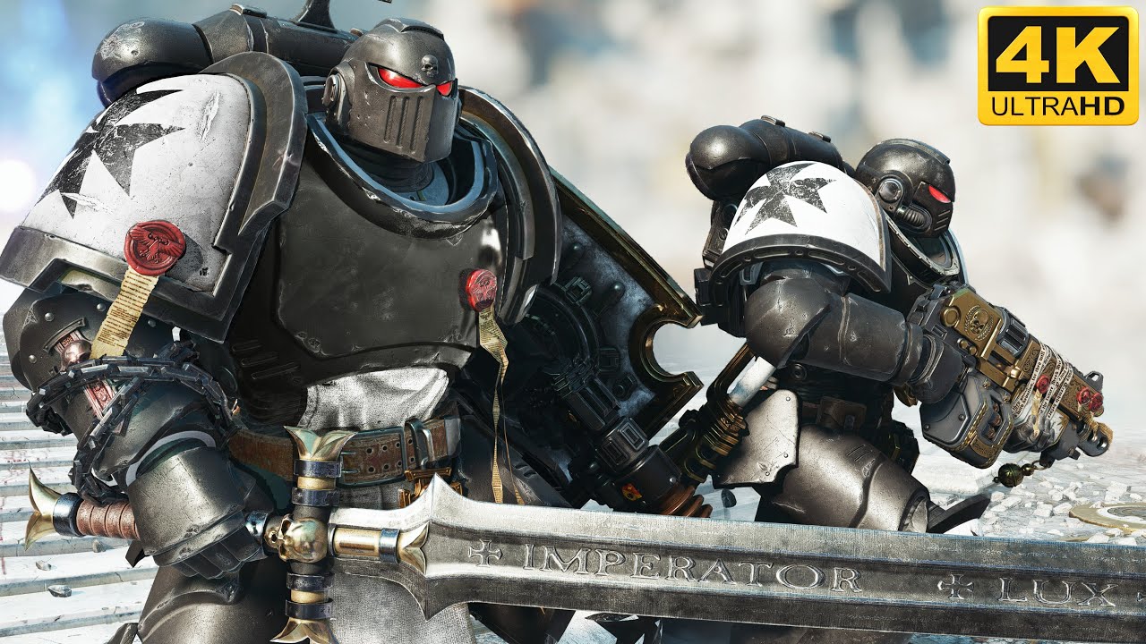 3 ЧЁРНЫХ ХРАМОВНИКА против ВТОРЖЕНИЯ ХАОСА! - Warhammer 40k: Space Marine 2 (4K, Мод)