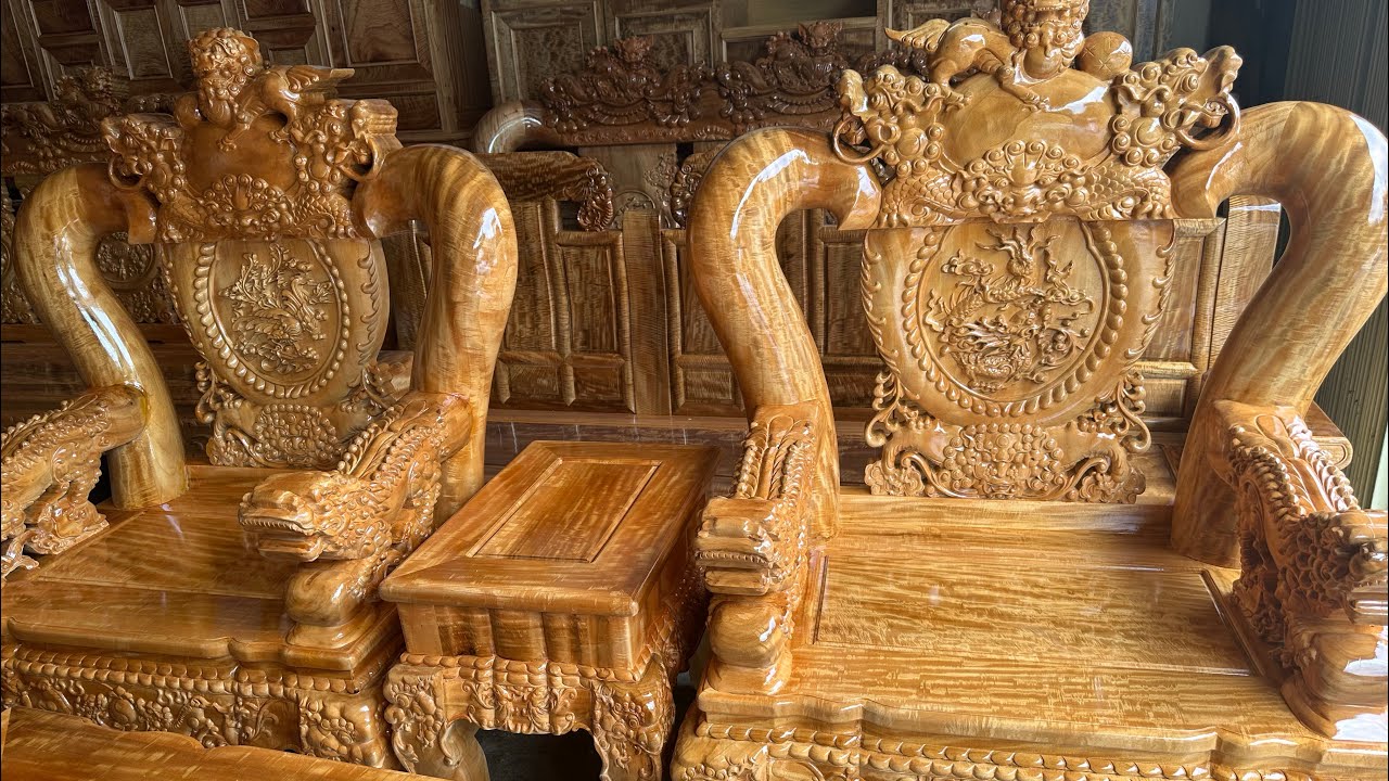 Siêu phẩm nghê phượng gỗ lát chun 