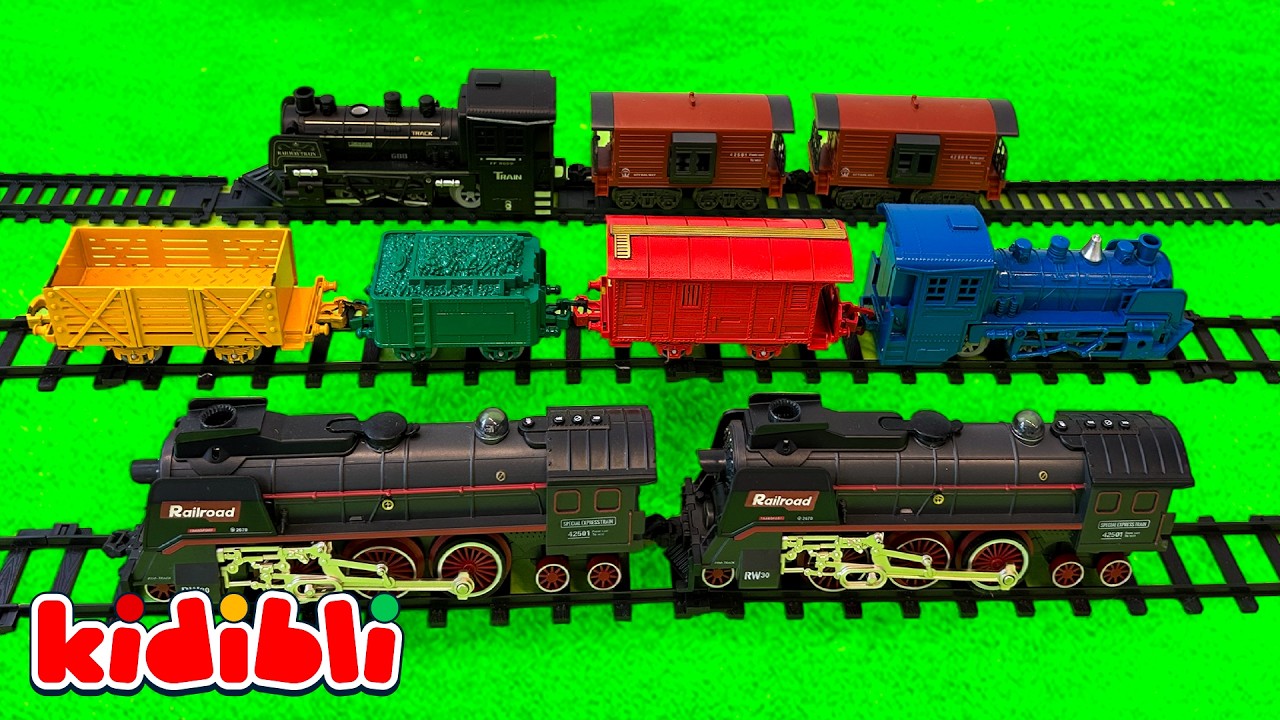 Pociągi Zabawki Budują Miasto! 🚂🎨 Pociągi dla Maluchów | Bajka o Kolorach dla Dzieci | Kidibli