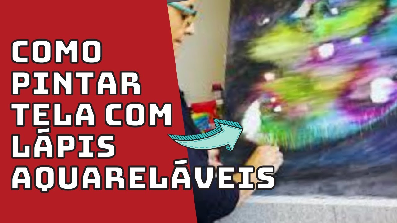 Como pintar uma Tela com Lápis de Cor Aquareláveis! Como Pintar uma Constelação!
