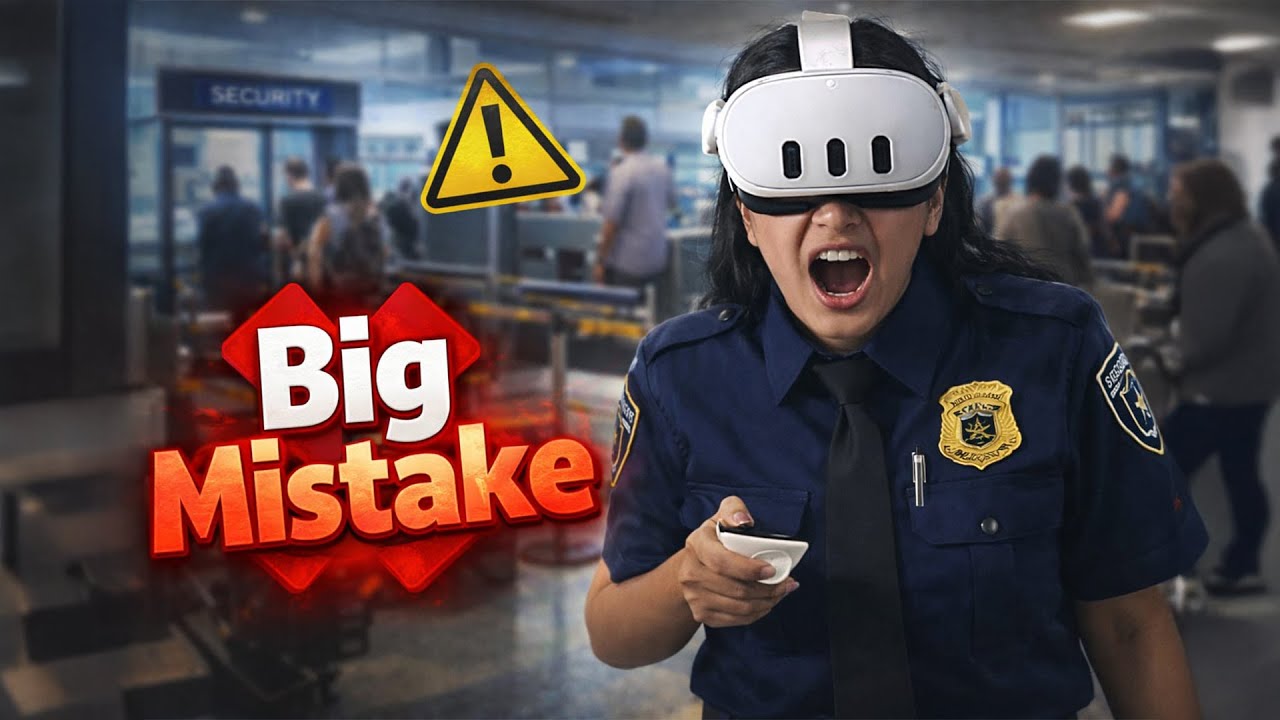 My First Day as Airport Security Went Wrong 😱 #vr