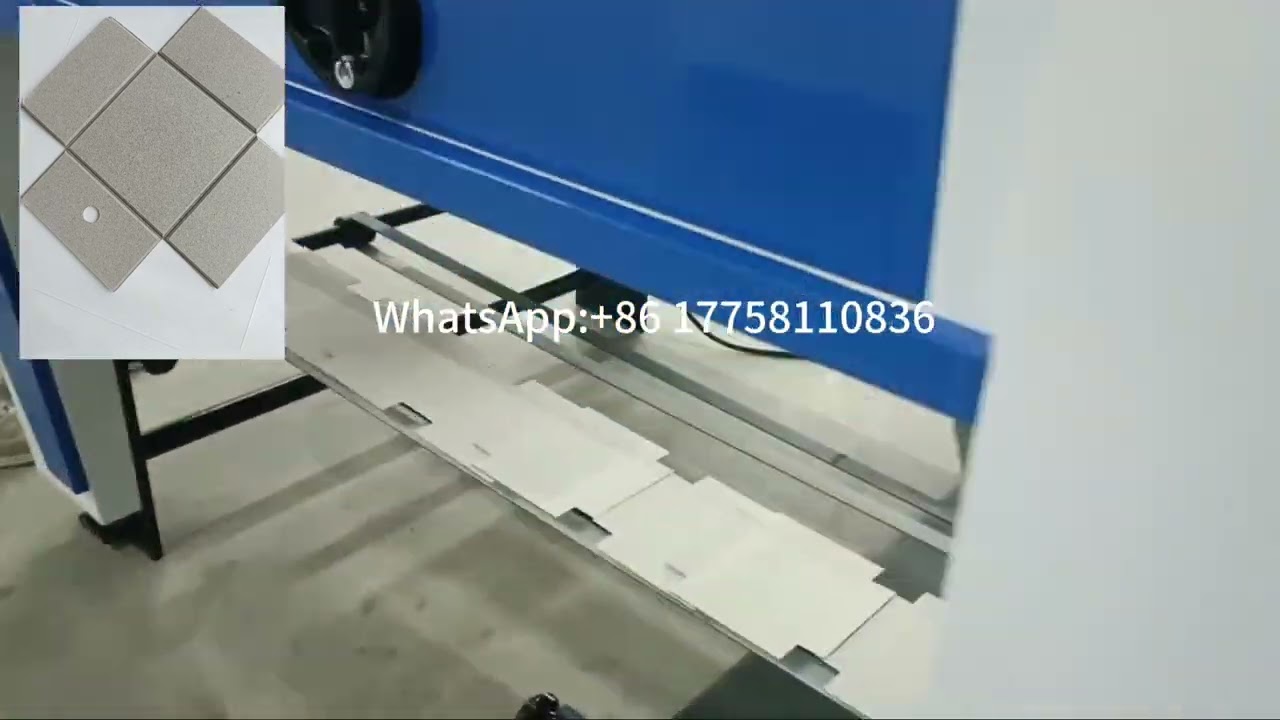 Rigid box V grooving machine testing before shipping | Case V grooving machine